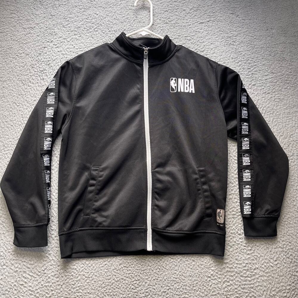 NBA Jacket Youth XL Black Full Zip Active Athletic Basketball